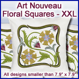 A Art Nouveau Floral Squares Design Pack