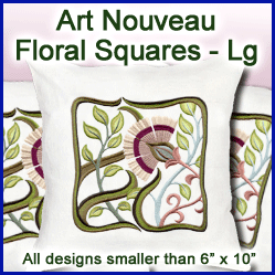 A Art Nouveau Floral Squares Design Pack