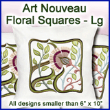 A Art Nouveau Floral Squares Design Pack