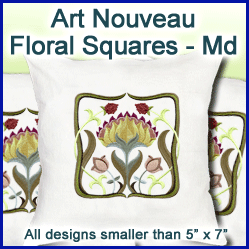 A Art Nouveau Floral Squares Design Pack