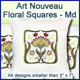 A Art Nouveau Floral Squares Design Pack