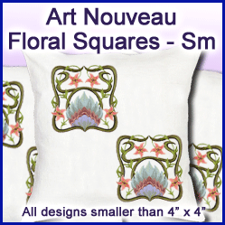 A Art Nouveau Floral Squares Design Pack
