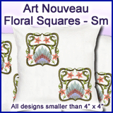 A Art Nouveau Floral Squares Design Pack