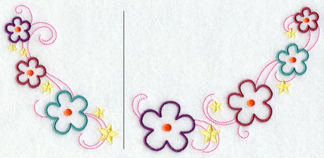 Flowers and Stars Neckline (Crewneck)