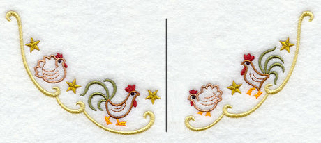 Hens and Roosters Neckline (Crewneck)