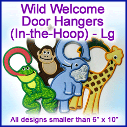 A Wild Welcome Door Hangers (In-the-Hoop) Design Pack