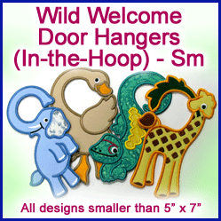 A Wild Welcome Door Hangers (In-the-Hoop) Design Pack