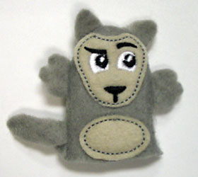 Wolf Finger Puppet (In-the-Hoop)