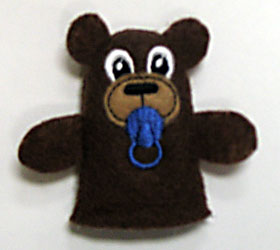 Baby Bear Finger Puppet (In-the-Hoop)