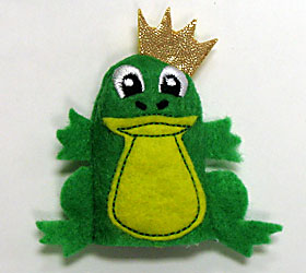 Frog Prince Finger Puppet (In-the-Hoop)