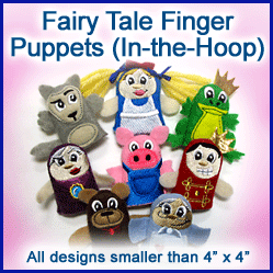 A Fairy Tale Finger Puppets (In-the-Hoop) Design Pack