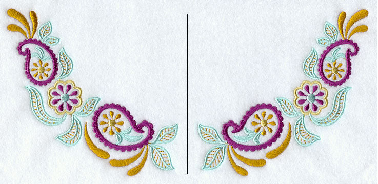 Daisy Paisley Neckline (Crewneck) (Split)