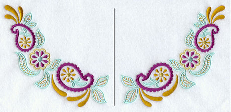 Daisy Paisley Neckline (Crewneck) (Split)