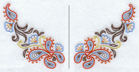 Swirling Paisley Neckline (V-Neck) (Split)