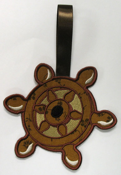 Ships Ahoy Towel Topper - Ship's Wheel (In-the-Hoop)