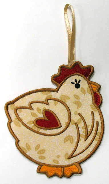 Towel Topper - Hen (In-the-Hoop)