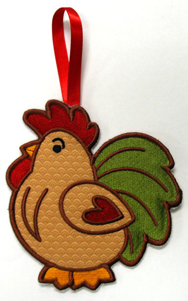 Towel Topper - Rooster (In-the-Hoop)