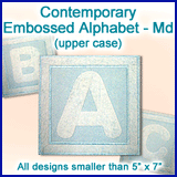 A Contemporary Embossed Alphabet Design Pack