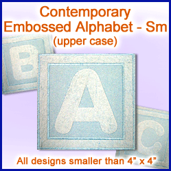 Embbosed Lettering Embossed Letter Embroidery Designs | Instant Downloads – Embroidery Library