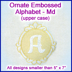Embbosed Lettering Embossed Letter Embroidery Designs | Instant Downloads – Embroidery Library