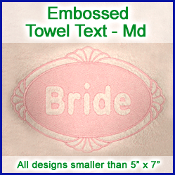 A Embossed Towel Text Design Pack