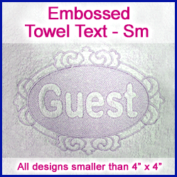 A Embossed Towel Text Design Pack