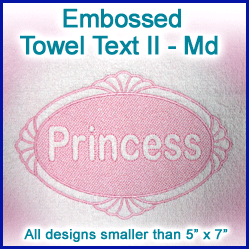 A Embossed Towel Text II Design Pack