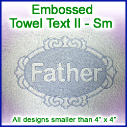 A Embossed Towel Text II Design Pack