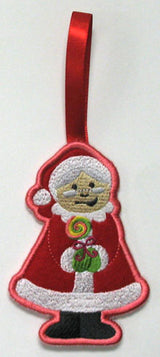 Towel Topper - Mrs. Claus (In-the-Hoop)