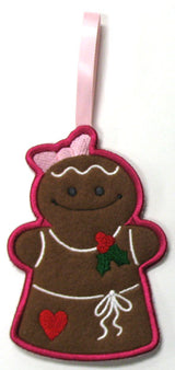 Towel Topper - Gingerbread Woman (In-the-Hoop)
