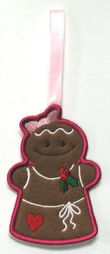 Towel Topper - Gingerbread Woman (In-the-Hoop)