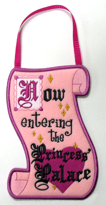 Princess' Palace Door Hanger (In-the-Hoop) - Lg