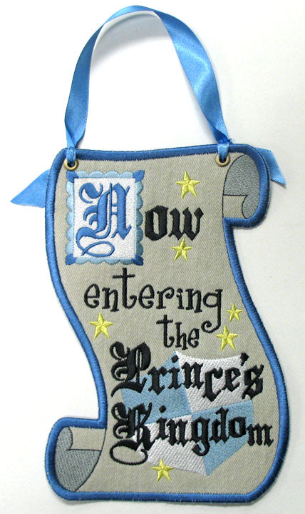 Prince's Kingdom Door Hanger (In-the-Hoop) - Lg