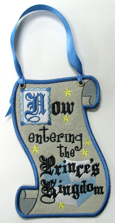 Prince's Kingdom Door Hanger (In-the-Hoop) - Lg
