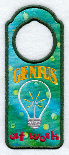 Genius at Work Door Hanger (In-the-Hoop)