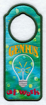 Genius at Work Door Hanger (In-the-Hoop)