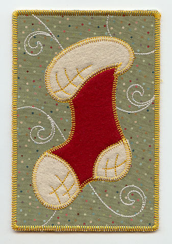 Christmas Stocking (Postcard) (In-the-Hoop)