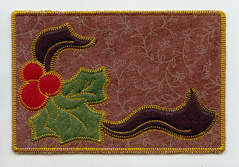 Jolly Holly (Postcard) (In-the-Hoop)