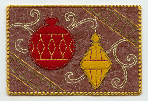 Vintage Ornaments (Postcard) (In-the-Hoop)