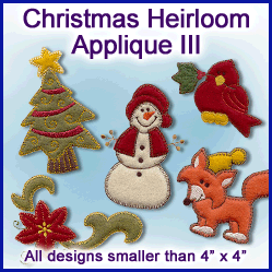 A Christmas Heirloom Applique III Design Pack