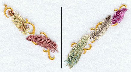 Fall Feathers Neckline (V-Neck) (Split)