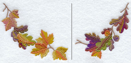 Autumn Leaves in Watercolor Neckline (Crewneck) (Split)