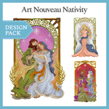 A Art Nouveau Nativity Design Pack