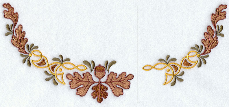 Celtic Oak Leaf Neckline (Crewneck) (Split)