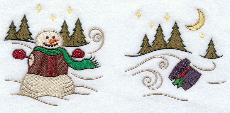 Blowing Hat Snowman - Placket Pals