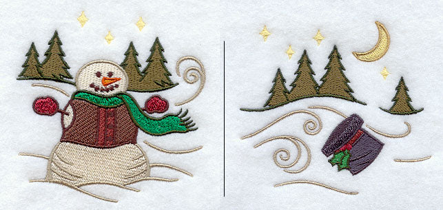 Blowing Hat Snowman - Placket Pals