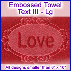 A Embossed Towel Text Design Pack