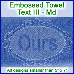 A Embossed Towel Text Design Pack
