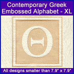 A Contemporary Greek Embossed Alphabet Design Pack