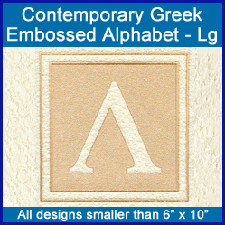 A Contemporary Greek Embossed Alphabet Design Pack